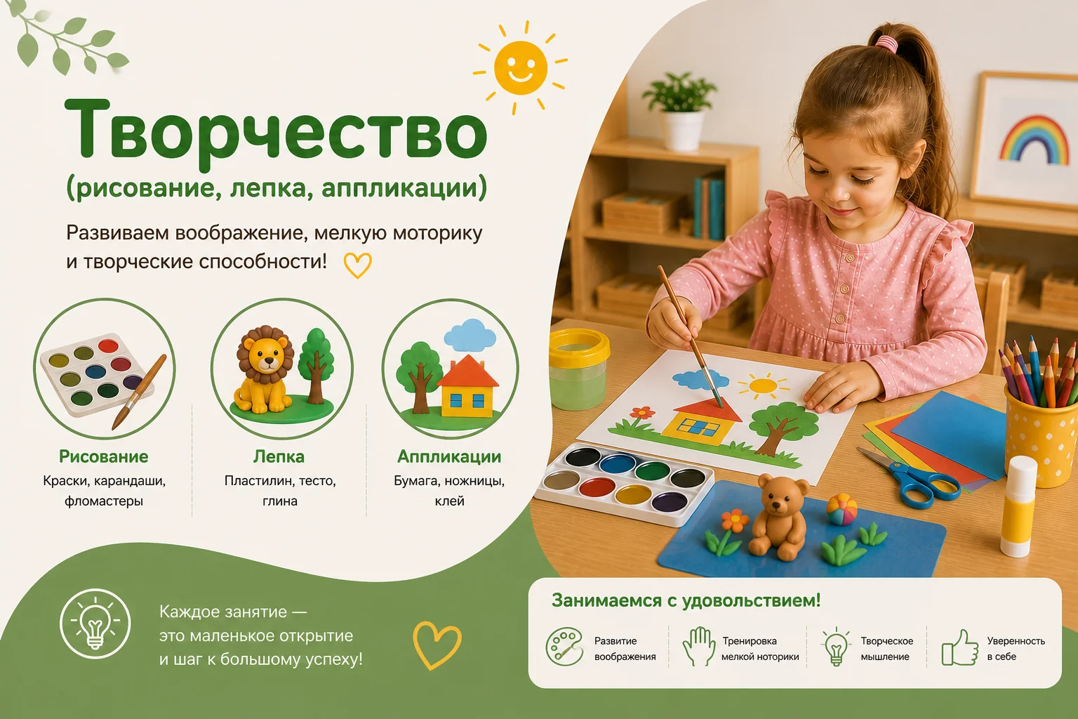 Творчество (рисование, лепка, аппликации)